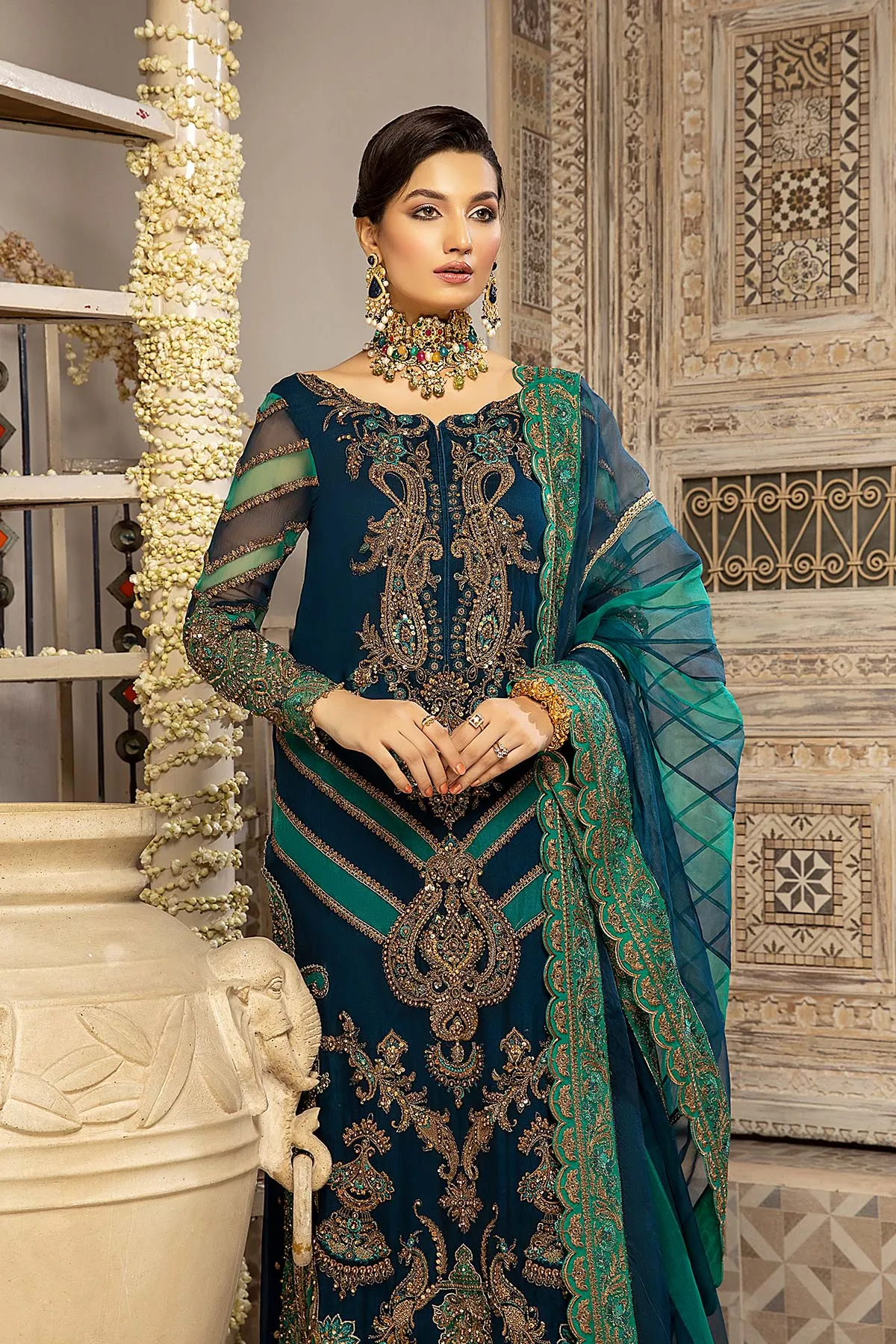 3-Pc Charizma Unstitched Formal Chiffon Collection DJ22-03