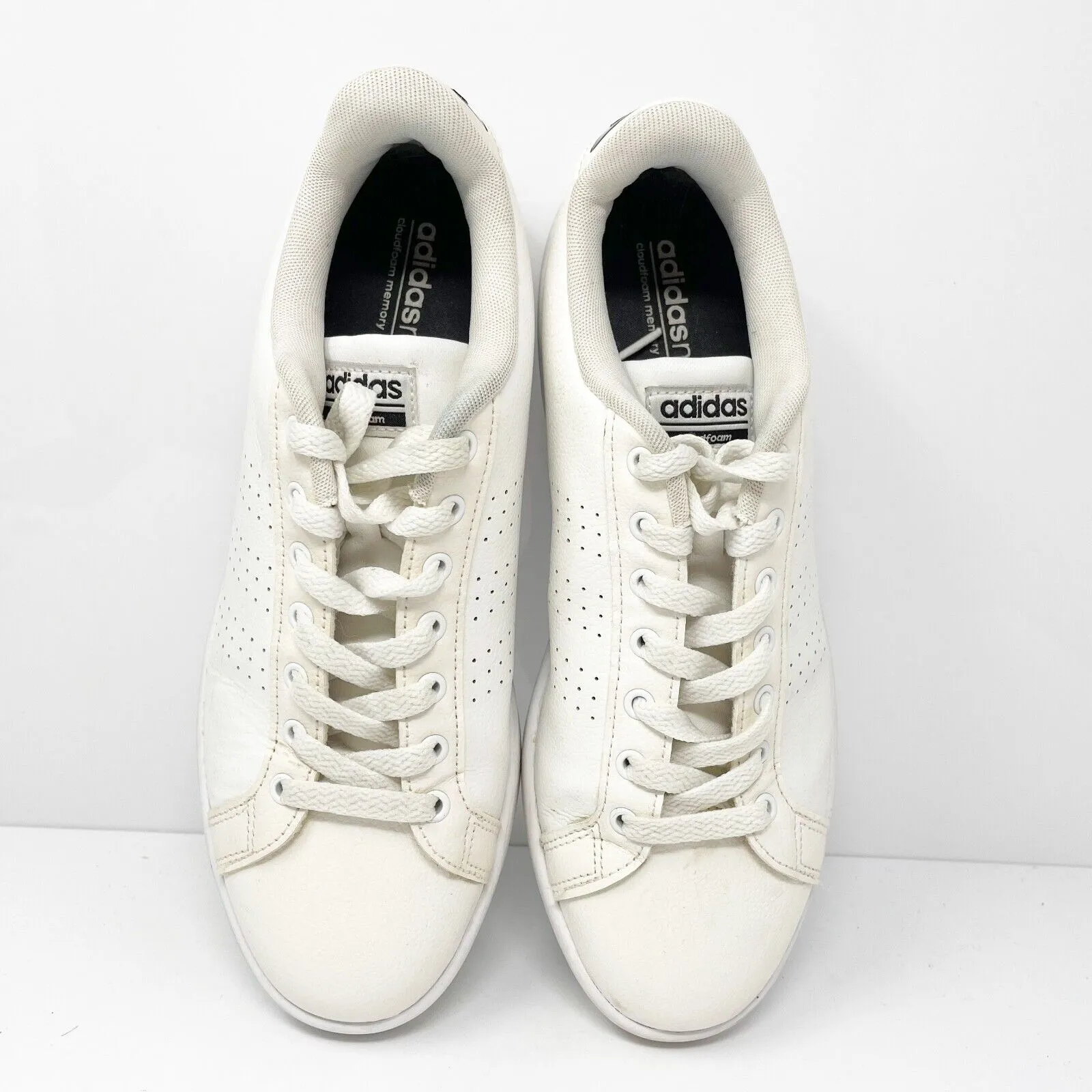 Adidas Womens Cloudfoam Advantage AW4323 White Casual Shoes Sneakers Size 9.5