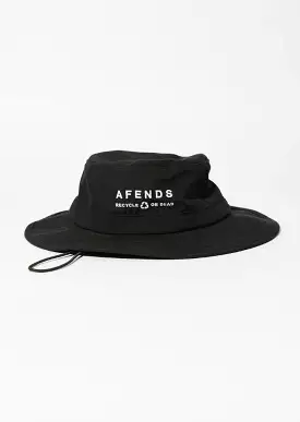 Afends Calico Recycled Black Bucket Hat