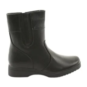 Atletico Fur wedge boots black