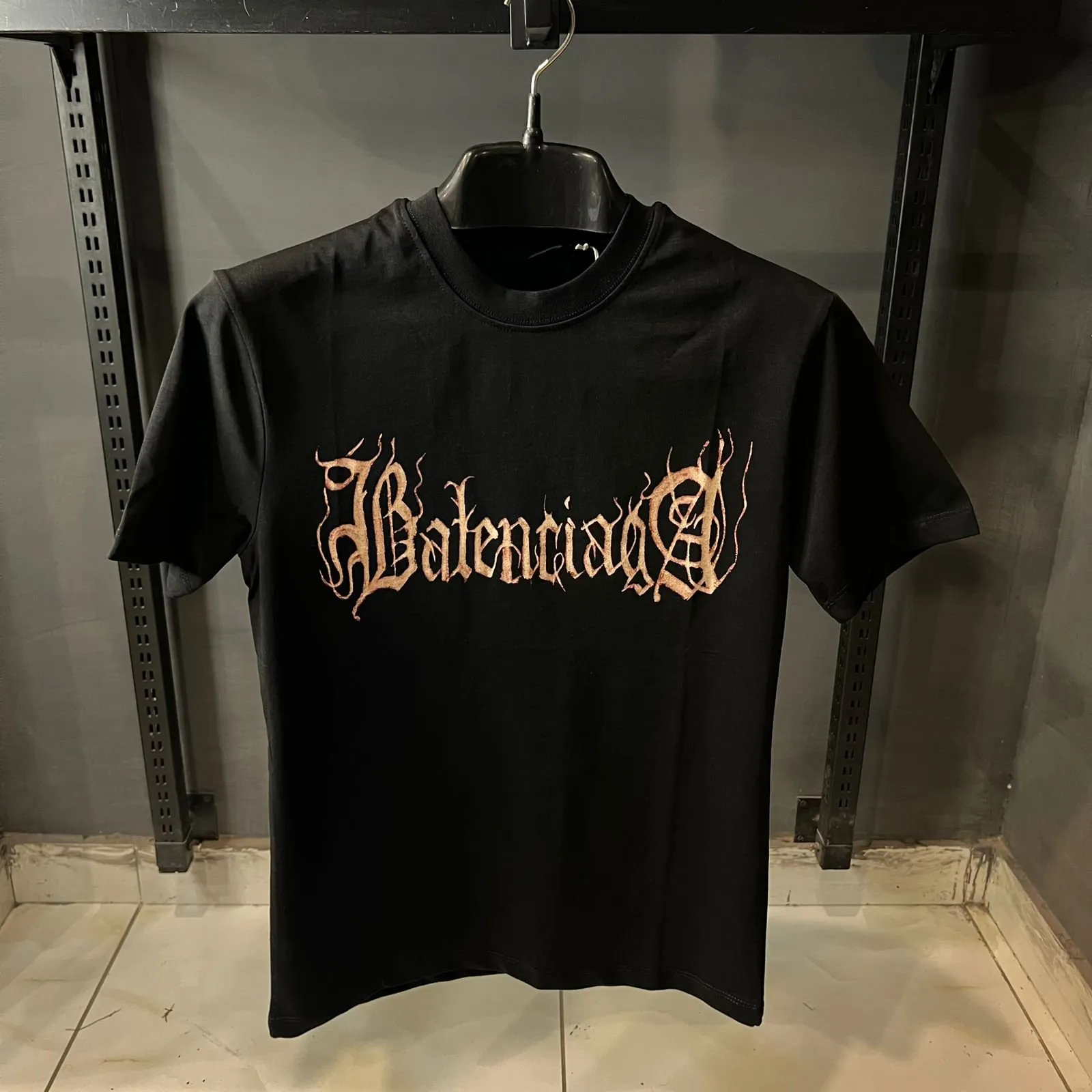 Balenciaga Heavy Metal Black T-Shirt - The Nucleus Clothing