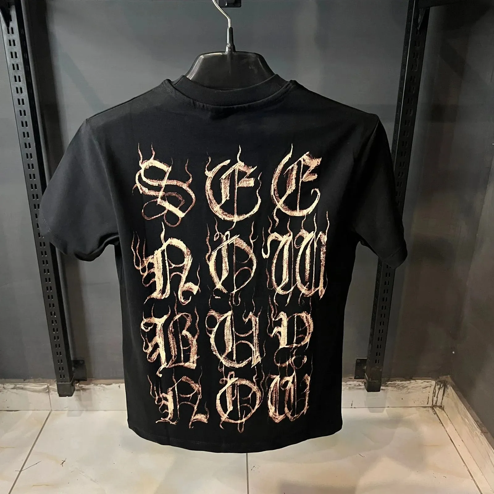 Balenciaga Heavy Metal Black T-Shirt - The Nucleus Clothing