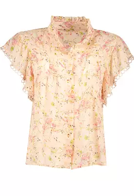 Bishop & Young - Gabrielle Flutter Sleeve Top Romance Print