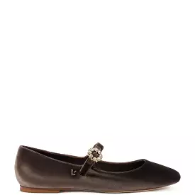 Blair Ballet Flat In Expresso Velvet