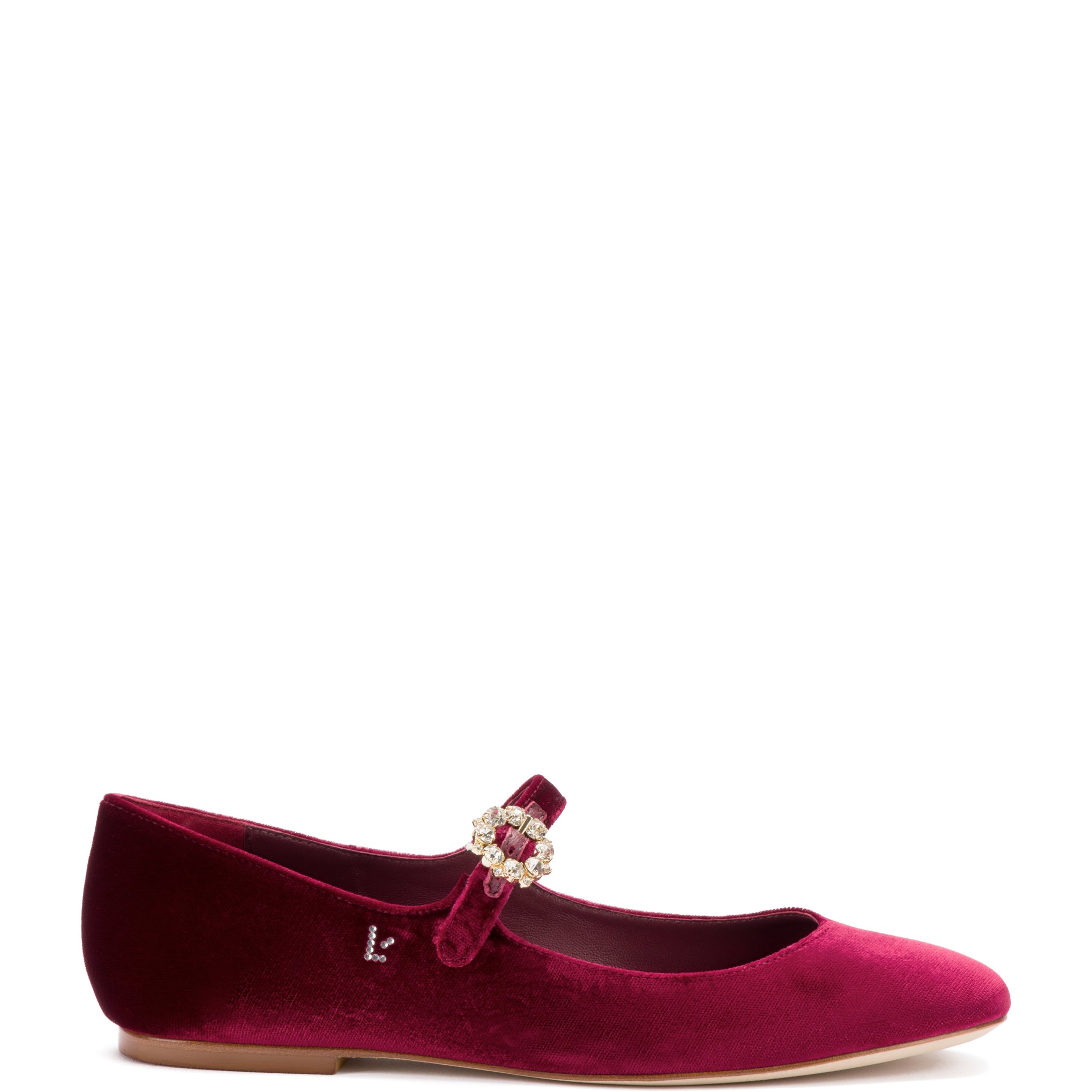 Blair Ballet Flat In Wine Velvet