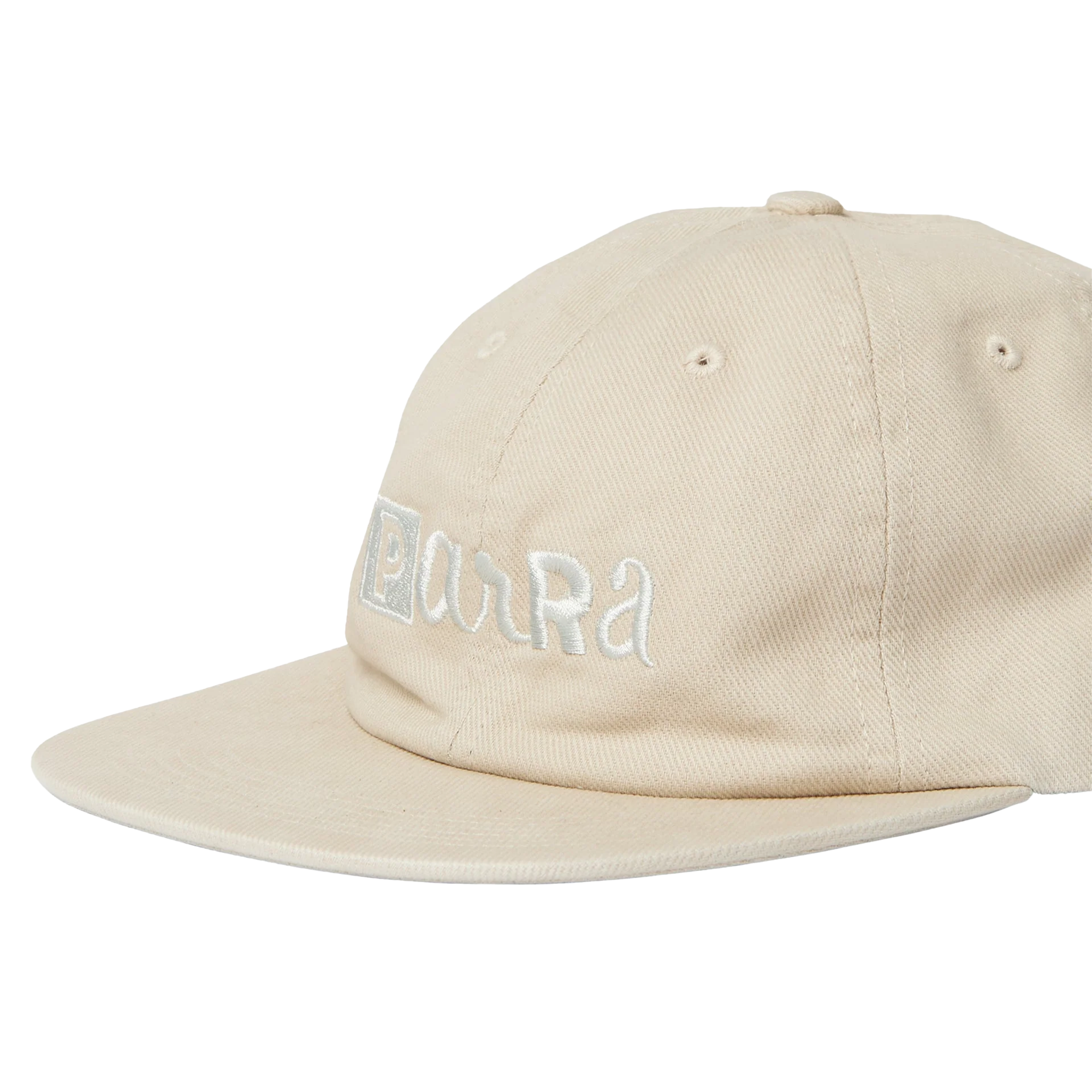 By Parra Blocked Logo 6 Panel Hat Off White