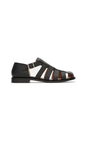 Campo Sandal In Calfskin - Black