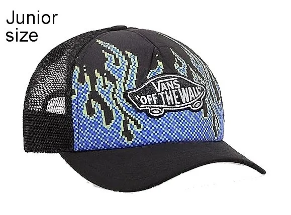 cap Vans Pixel Flame Trucker Youth - Black - boy´s