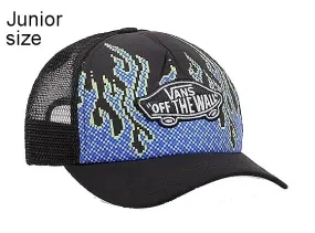 cap Vans Pixel Flame Trucker Youth - Black - boy´s