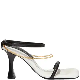 Chained Sandal 90, Black/White