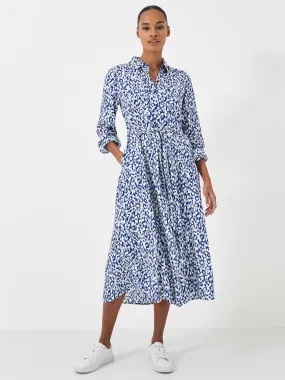 Crew Clothing Sienna Tie Waist Shirt Dress - Blue