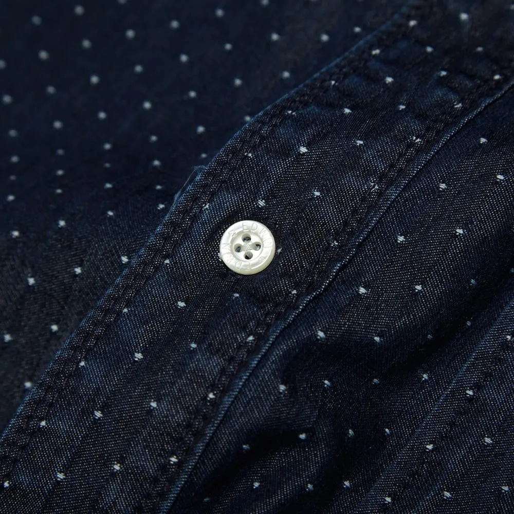 Edwin LS Denim Dot Work ShirtBlue Dot