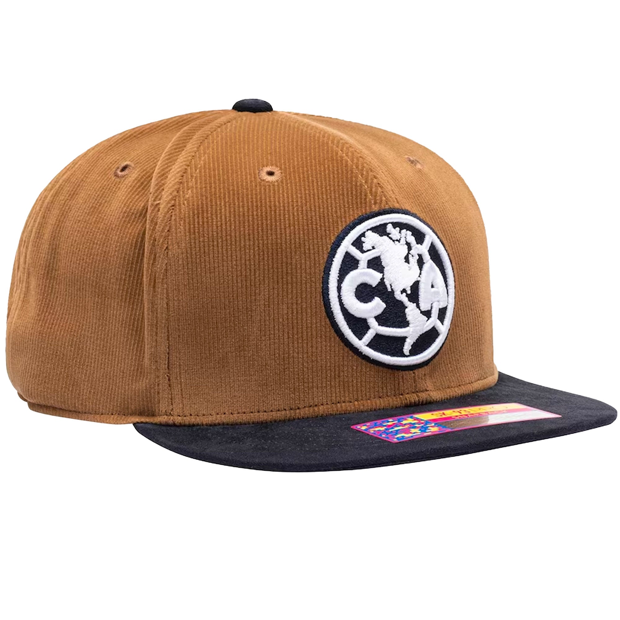 Fan Ink Club America Snapback Hat Brown