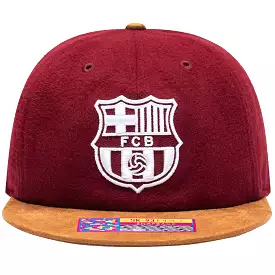 Fan Ink FC Barcelona Snapback Hat Burgundy