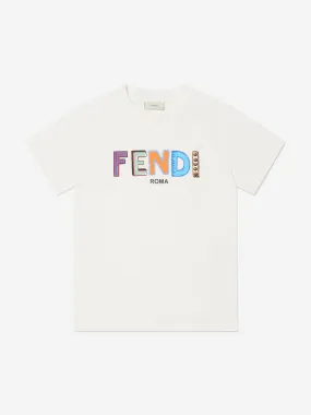 Fendi Kids - Boys Logo Print T-Shirt | Childsplay Clothing