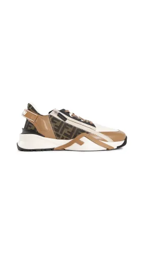 FF Fendi Flow Sneakers - Brown/White