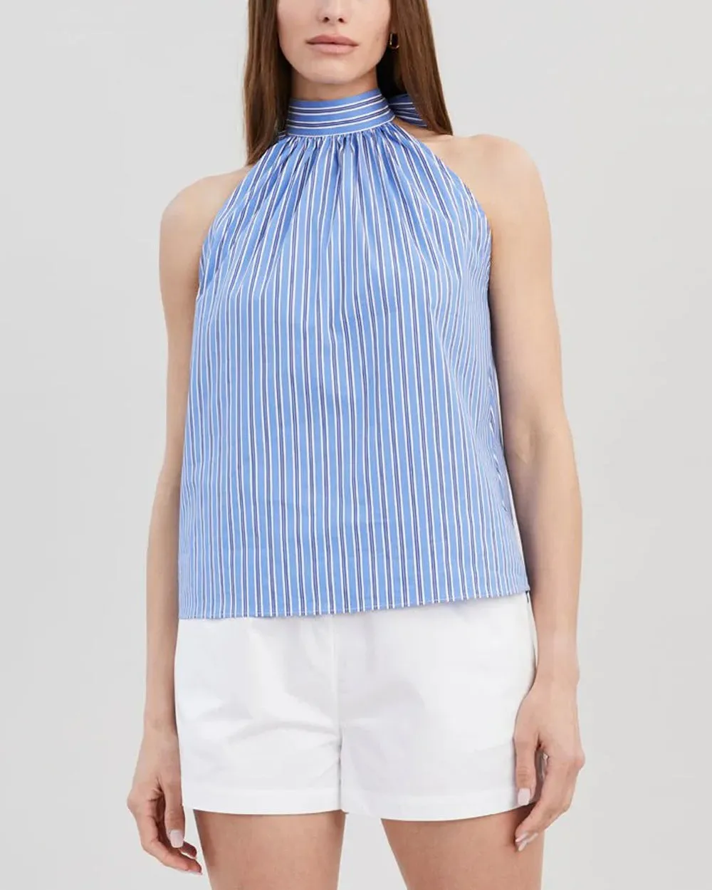 French Navy Stripe Barbara Top