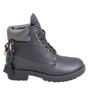 Glenn D.GREY padlock boots