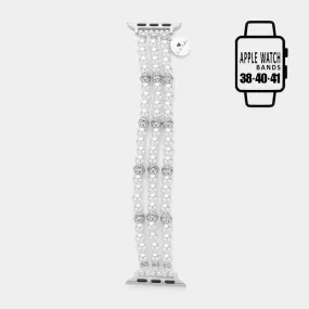 iLLASPARKZ Pearl Beaded Multi Layered Apple Watch Band