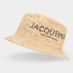 JACQUEMUS Le Bob Pesco Raffia Bucket Hat - Natural