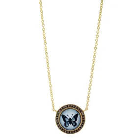 Jardin Butterfly Cameo Necklace