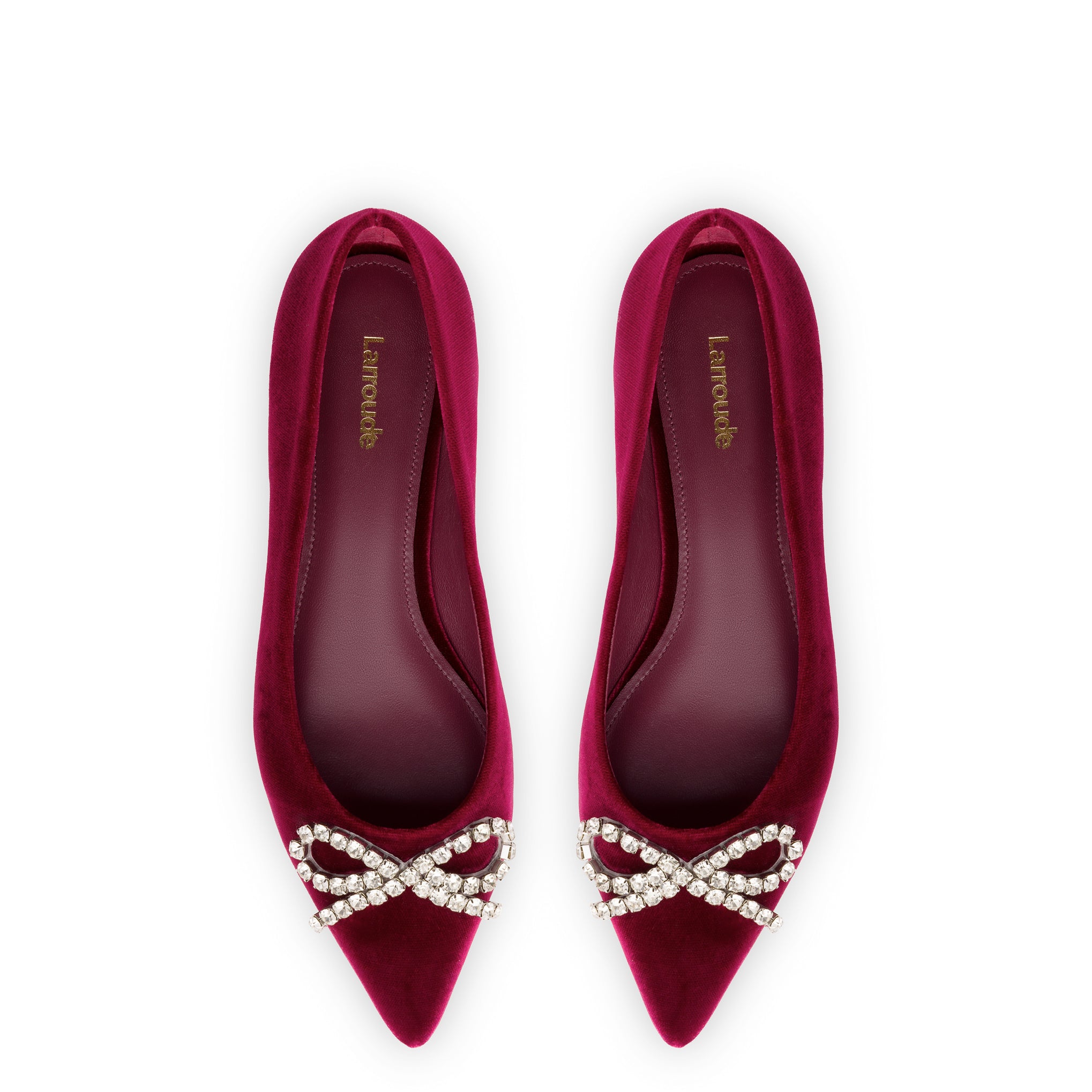 Lee Flat In Wine Velvet