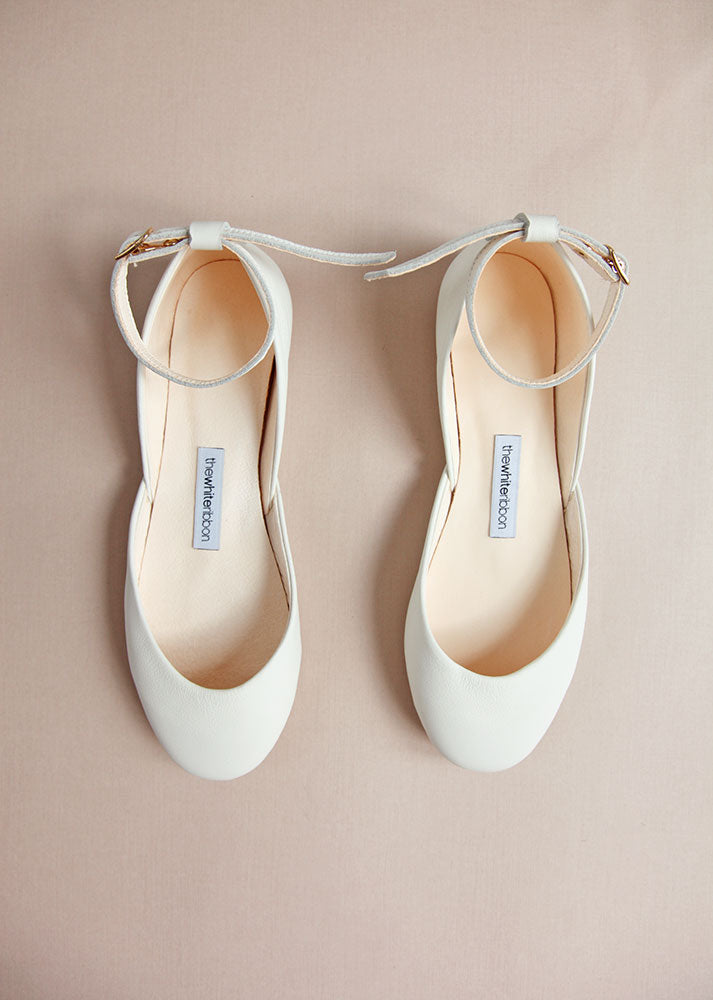 LUNA BALLET FLATS - LIGHT IVORY