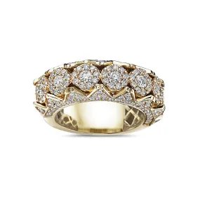 Men's 14K Yellow Gold Band with 2.45 CT Diamonds