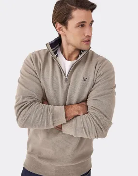 Men's Birdseye Oxford Half Zip Sweatshirt from Crew Clothing Company