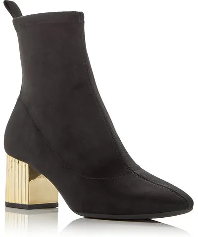 MICHAEL Michael Kors Porter Womens Faux Suede Metallic Ankle Boots