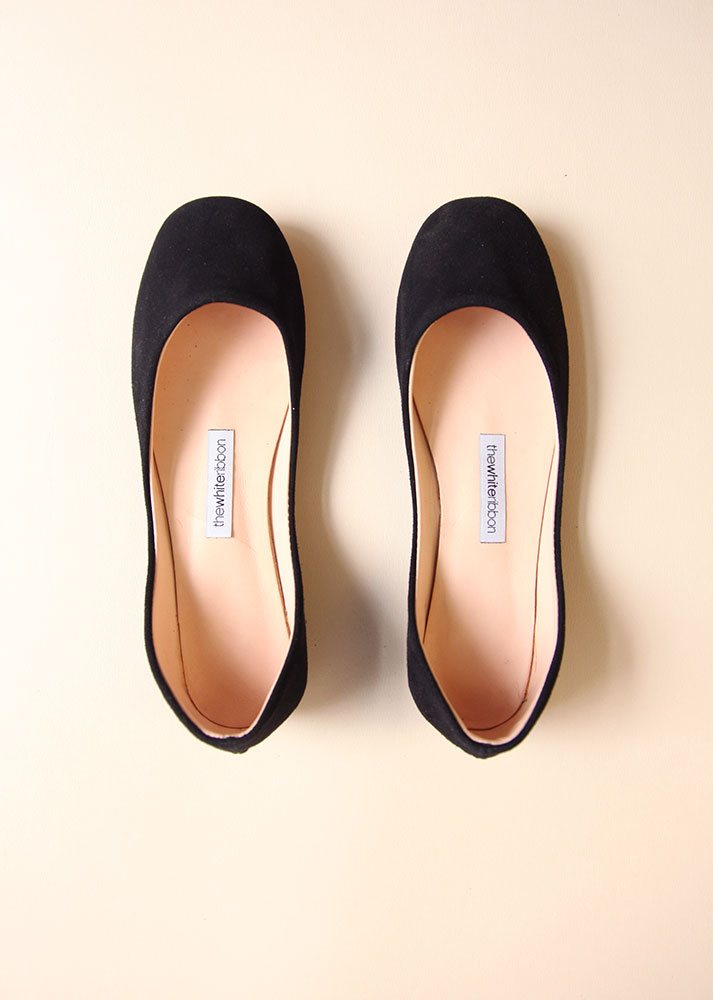 MILA BALLET FLATS – BLACK NUBUCK