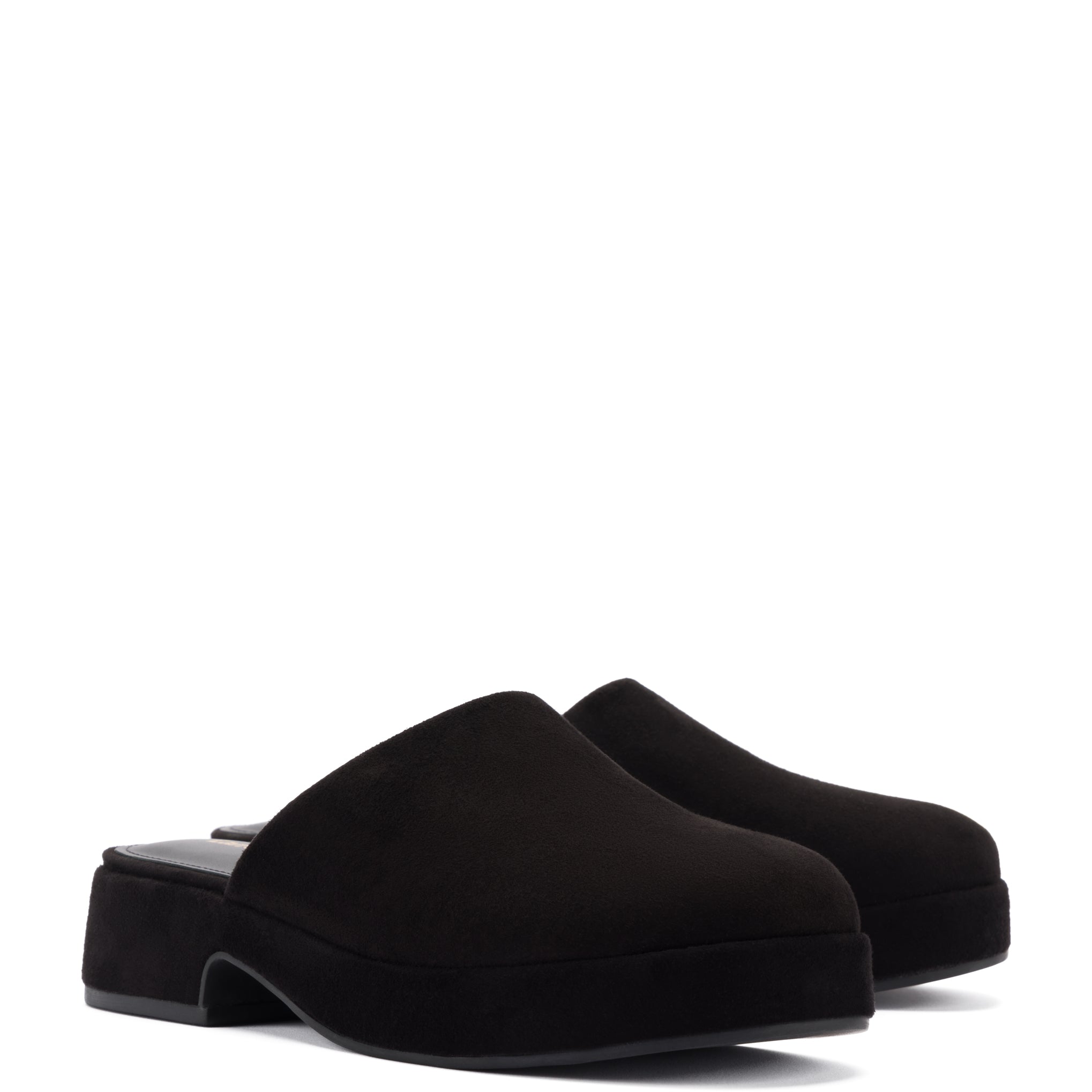 Miso Flatform Clog In Black Suede