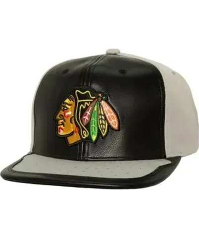 Mitchell & Ness Men's NHL Black/Gray Chicago Blackhawks Day One Snapback Hat