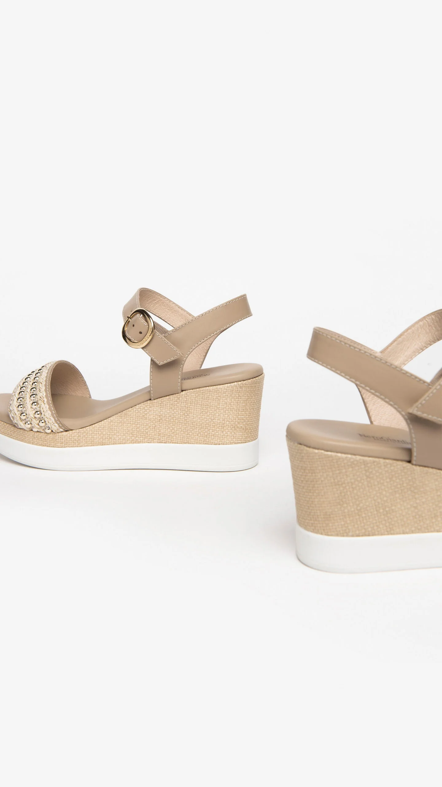 NeroGiardini Mid Wedge Sandal - Nude - Gillanders.ie Town & Country Clothing