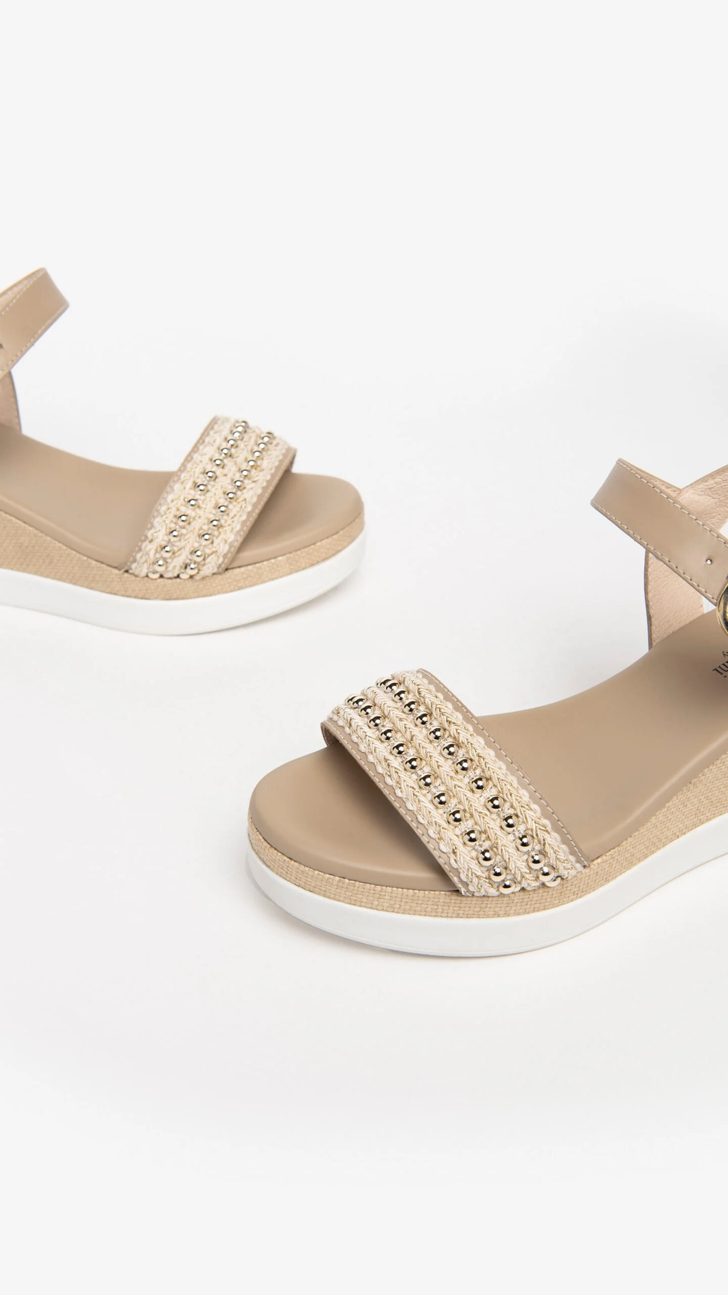 NeroGiardini Mid Wedge Sandal - Nude - Gillanders.ie Town & Country Clothing