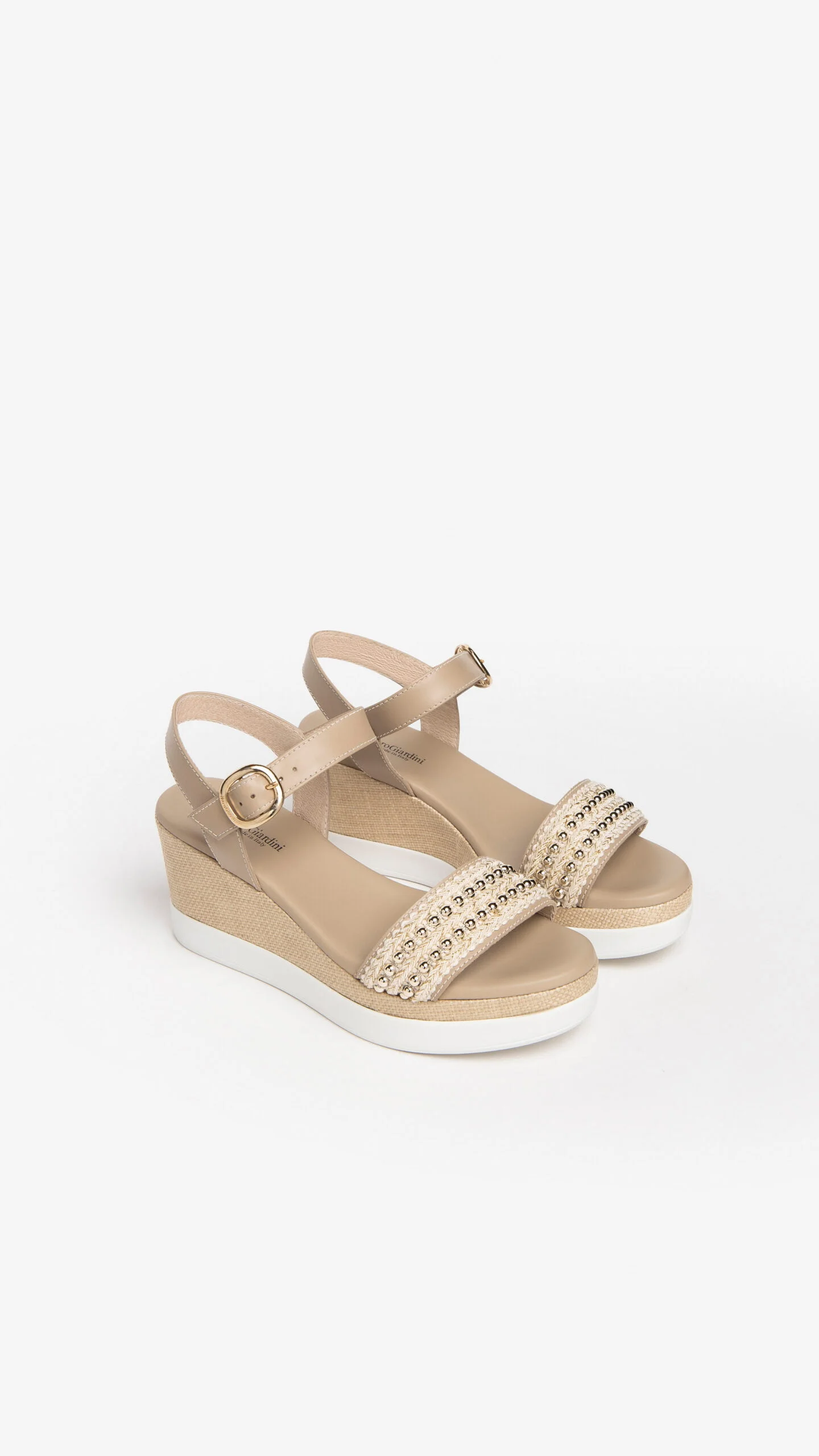 NeroGiardini Mid Wedge Sandal - Nude - Gillanders.ie Town & Country Clothing