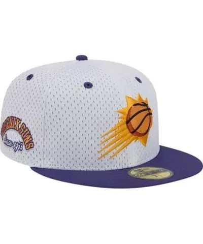 New Era Men's NBA White/Purple Phoenix Suns Throwback 2Tone 59FIFTY Fitted Hat