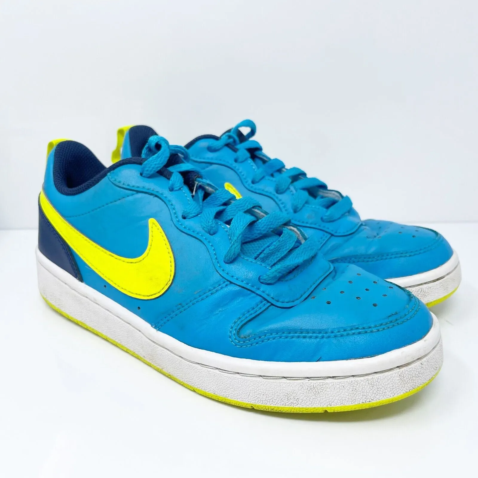 Nike Boys Court Borough Low 2 BQ5448-400 Blue Casual Shoes Sneakers Size 5Y