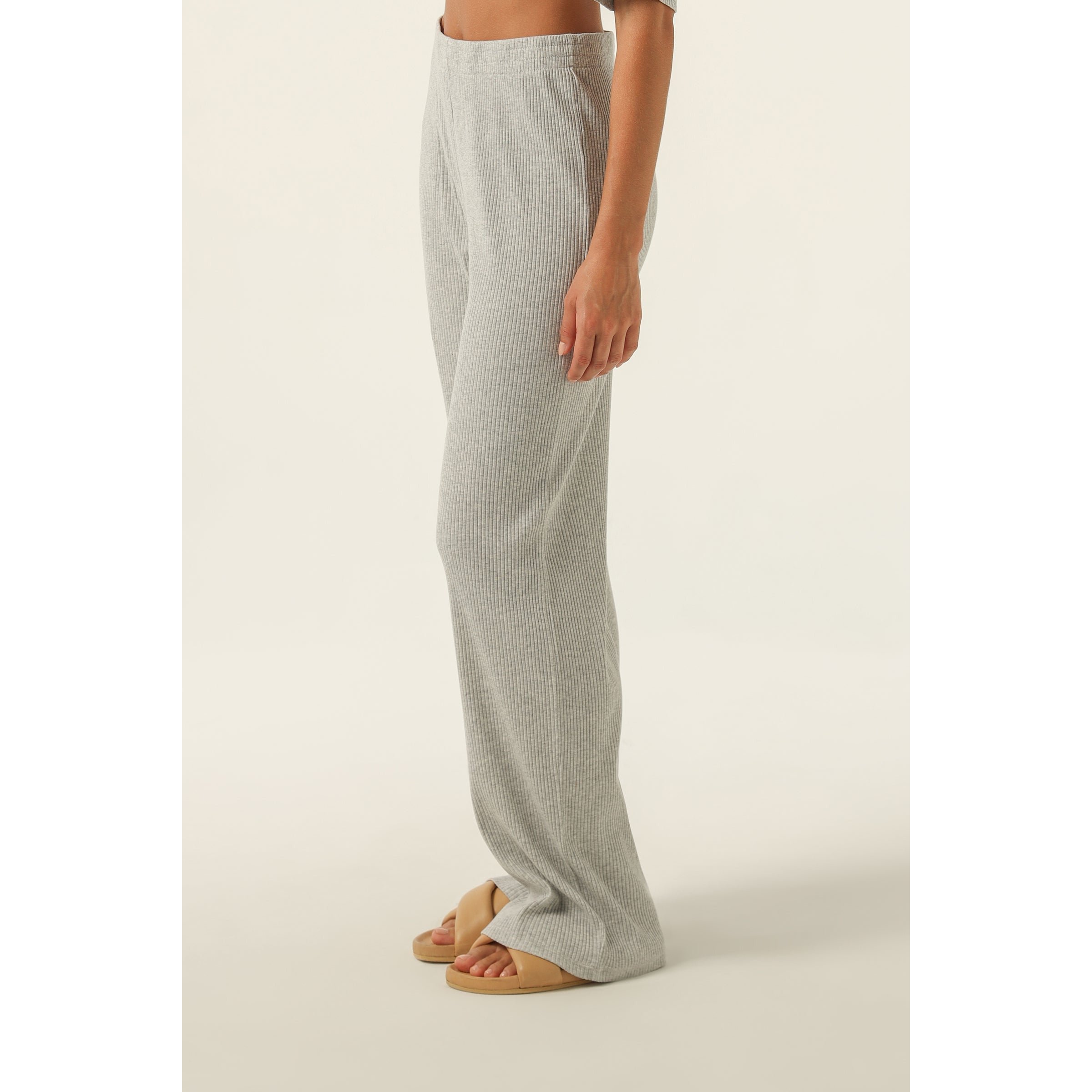 Nude Lucy- Nude Lounge Ribbed Pant in Grey Marle