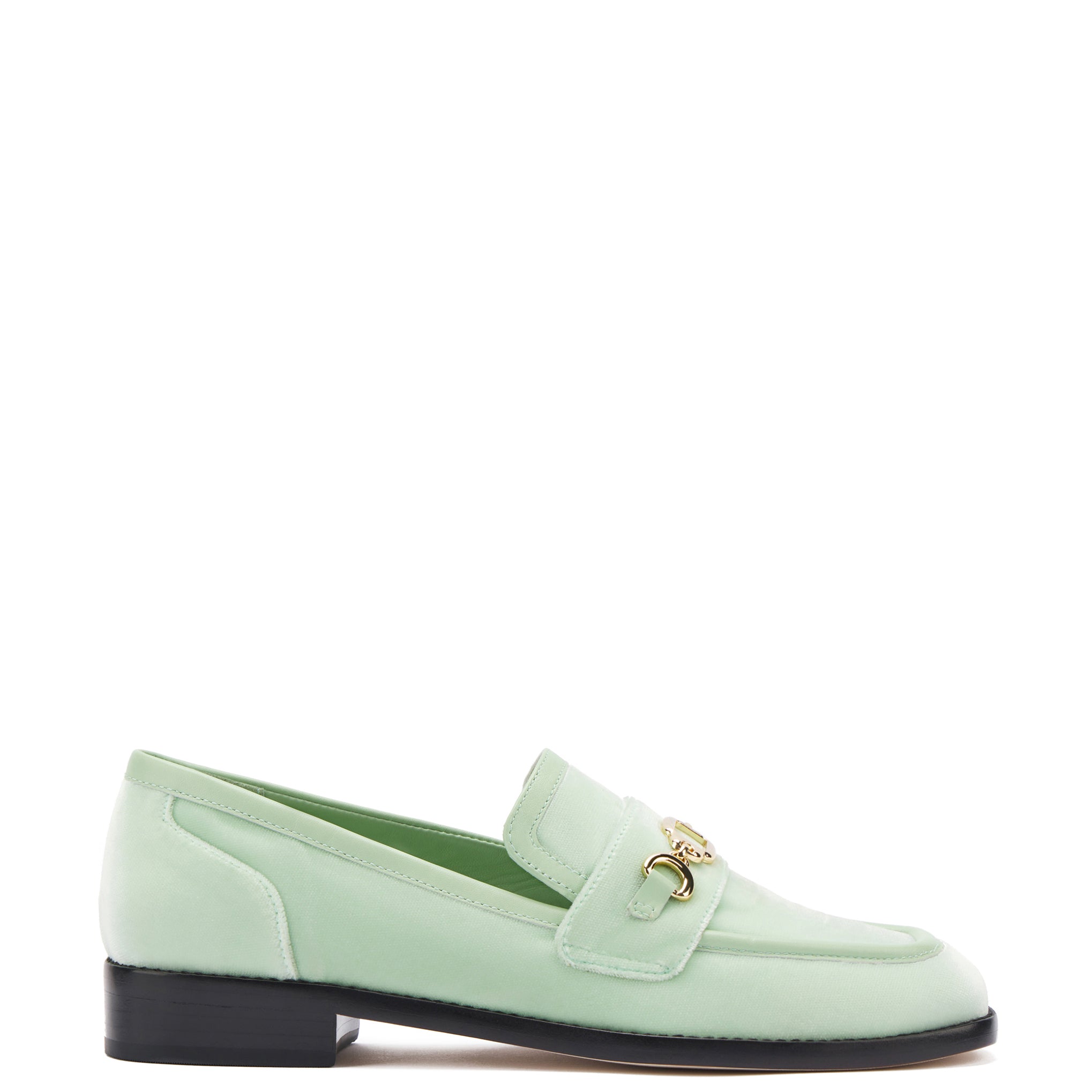 Patricia Loafer In Mint Green Velvet