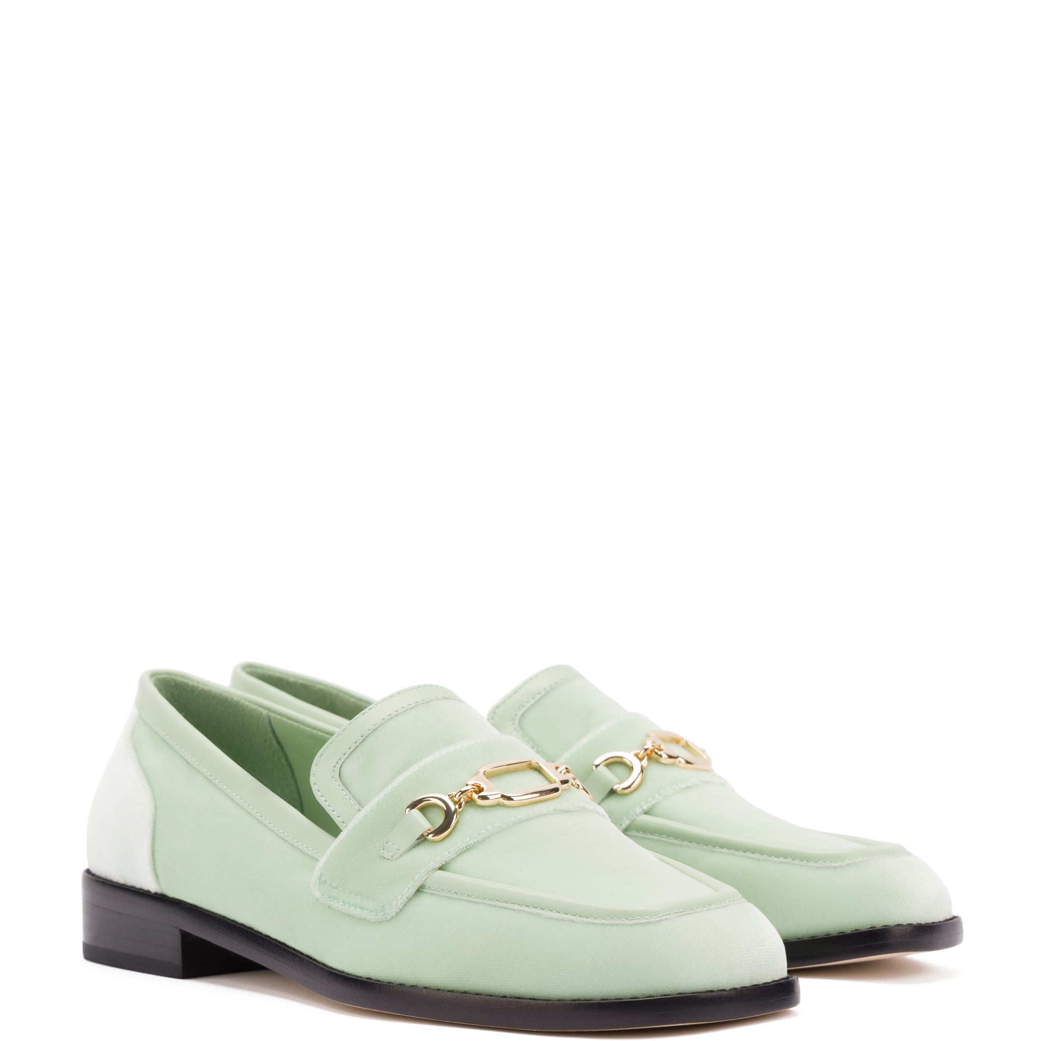 Patricia Loafer In Mint Green Velvet