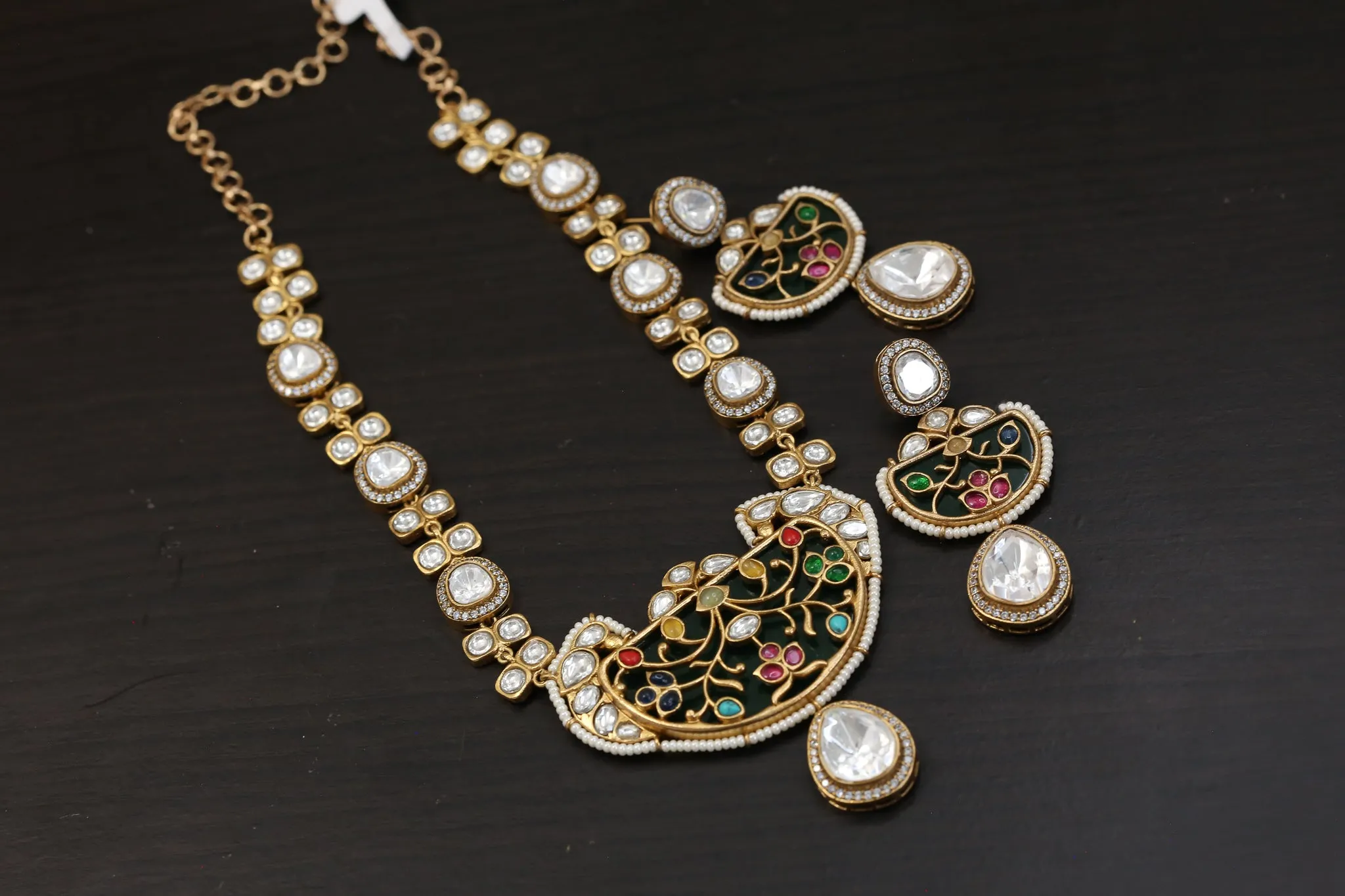 Premium Inlay Work & Uncut Kundan Set (ABJ-N101-40)