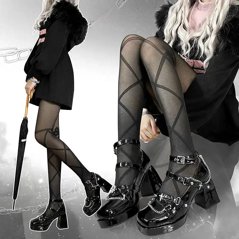 Punk Cross Lolita High Heels