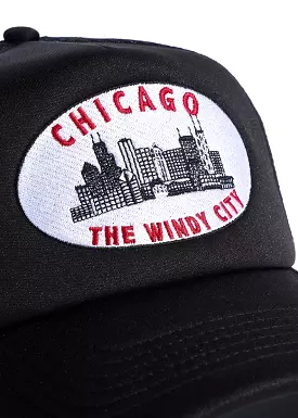 Reference SKYLINE CHICAGO TRUCKER Hat (BLACK)