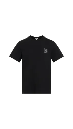 Regular Fit T-shirt in Cotton - Black