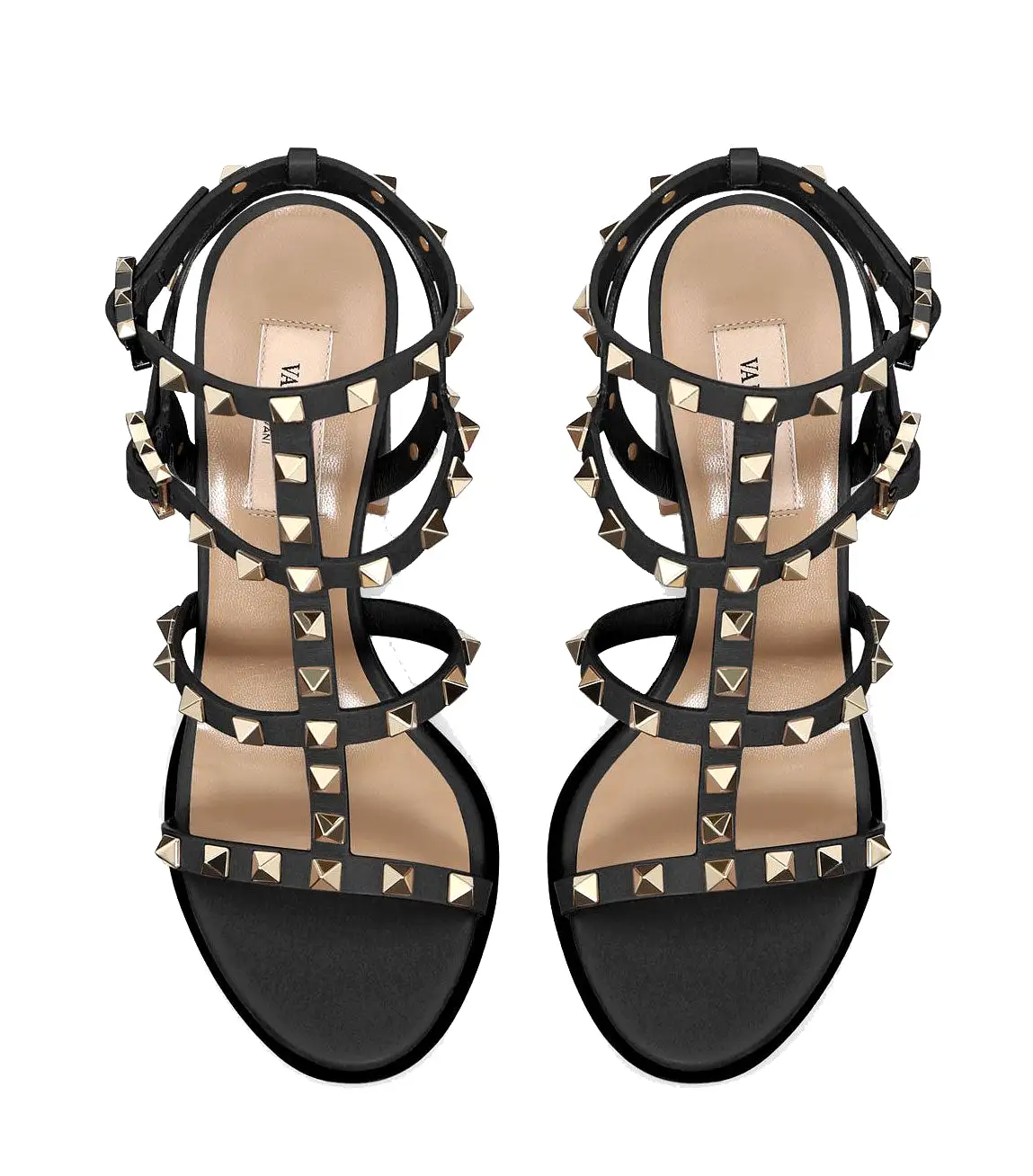 Rockstud Gladiator Block 90 Nappa, Black