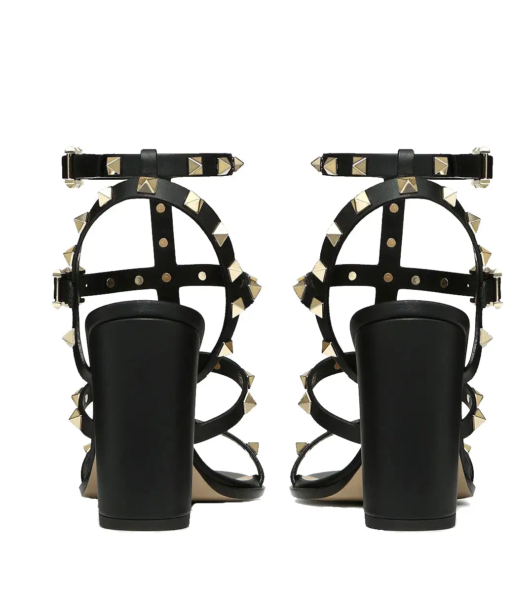 Rockstud Gladiator Block 90 Nappa, Black