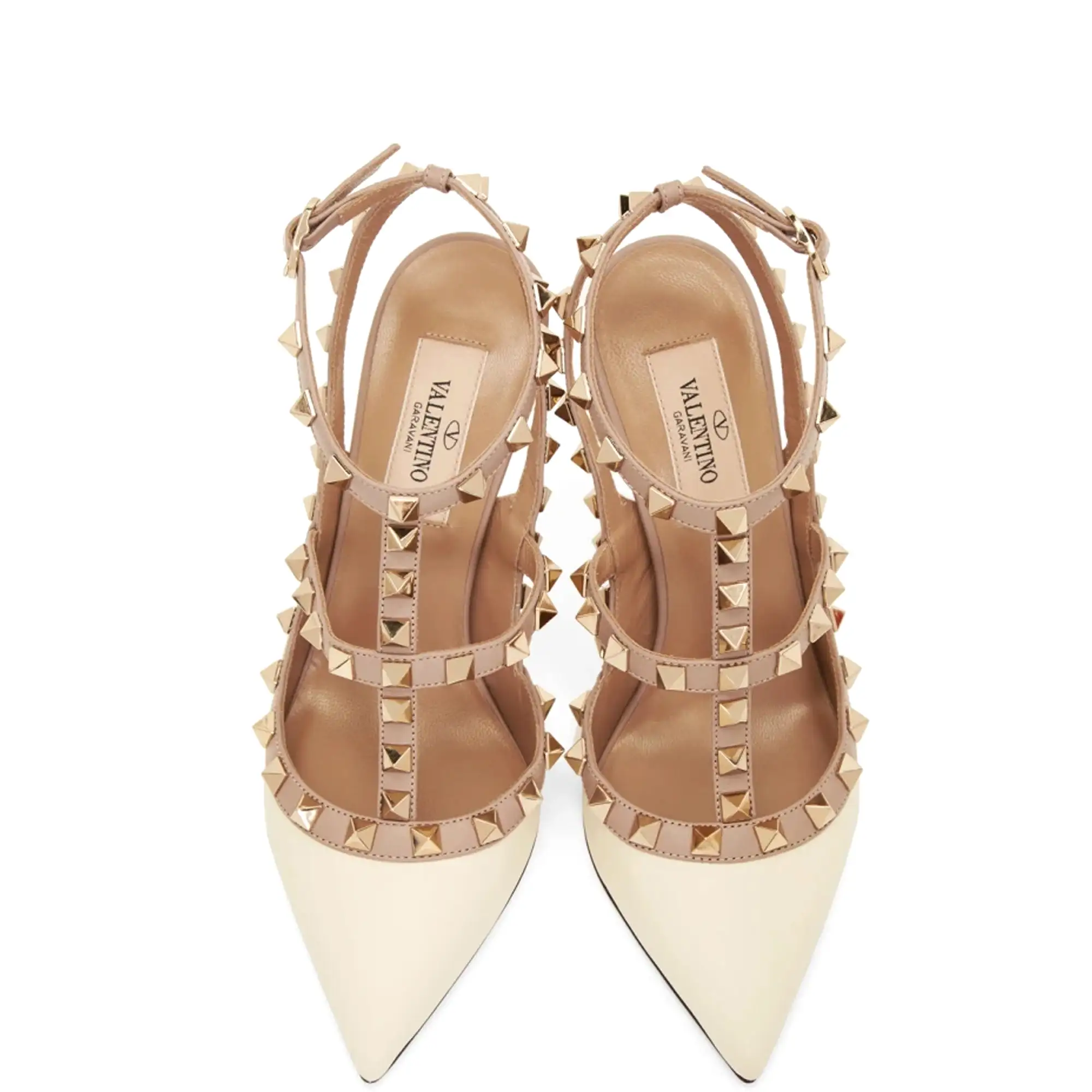 Rockstud Slingback Nappa, Ivory