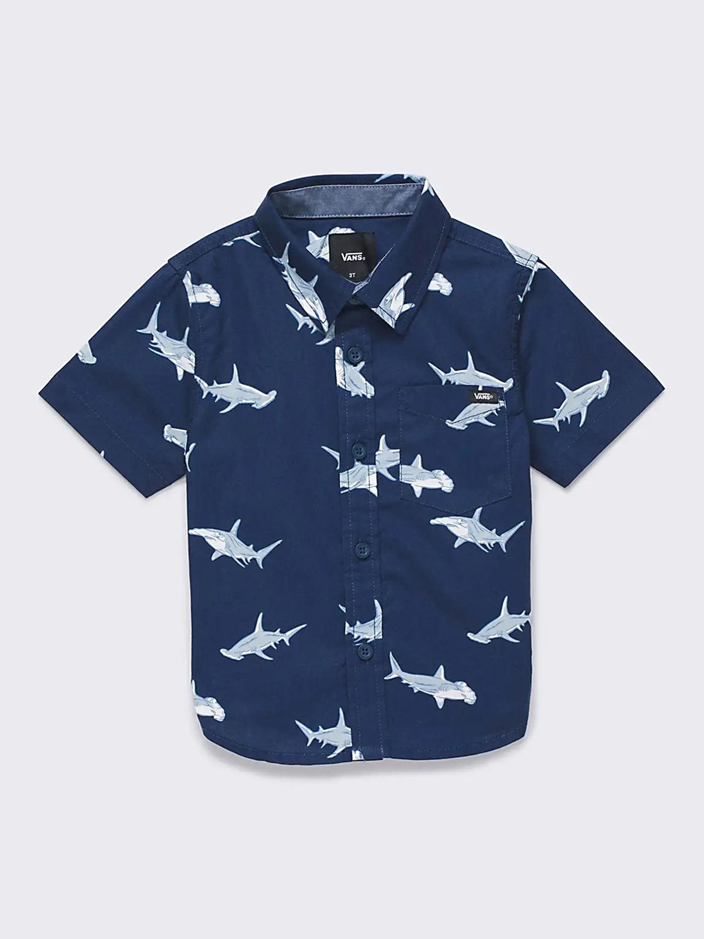 Shark Short Sleeve Buttondown Shirt (Boys 2-7)