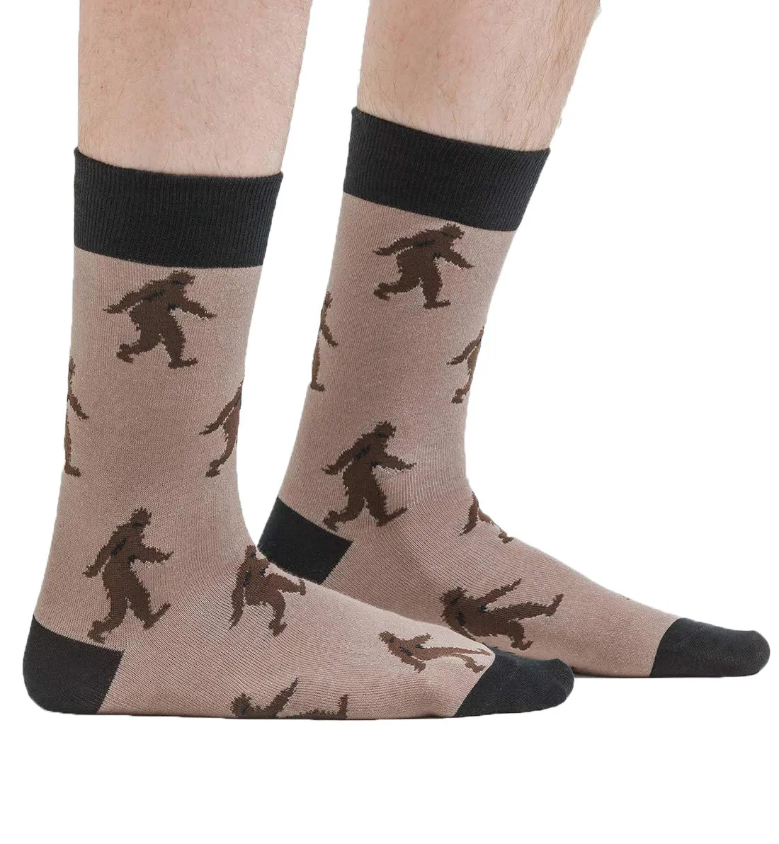 SOCK it to me Men's Crew Socks (Prints) - Sasquatch